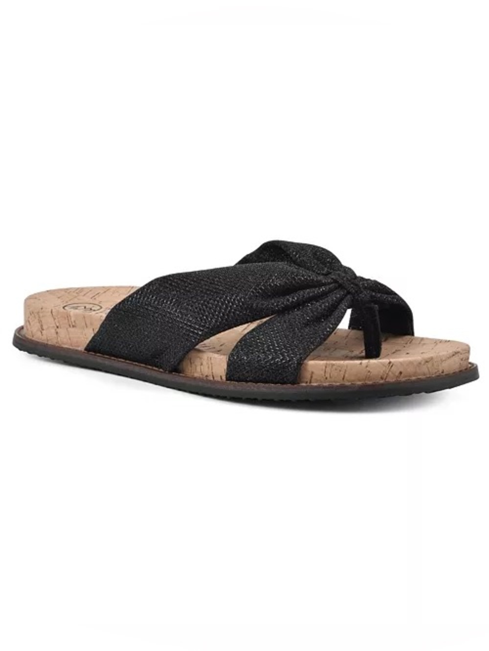 ♥️♥️ White Mountain Malanga Thong Sandals | Black/ Glitter/ Fab 9